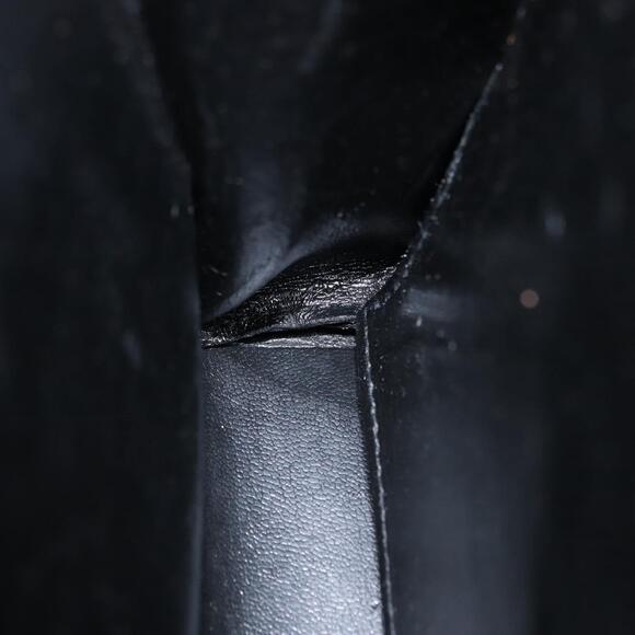 Salvatore Ferragamo Gancini Hand Bag Leather 2way Black Gold Auth ka1065 - Picture 11 of 16